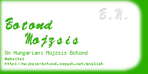 botond mojzsis business card